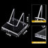 4 Pcs Rock Display Stand Crystal Display with Metal Arms and Acrylic Pedestal Base Decorative Easel Stand Mineral Crystal Display Stand for Gemstone Decor Collectibles Display(Silver)