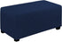 Easy-Going Stretch Ottoman Cover - Soft Rectangle Slipcover with Elastic Bottom, Navy