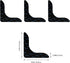 Rug Grippers, Never Curl Non Slip Reusable Carpet Stickers for Area Rugs, Keep Your Rug in Place (Black, 4Pcs)