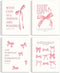 SEHSUVC Coquette Pink Bow Bible Verse Wall Art Set of 4, Christian Scripture