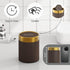 Countertop Top,0.4 DeskCarOfficeKitchen,1.5L Trash Can with Lid for Desk Gallon Stainless Steel Mini Trash Can