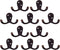 Design House Coat Double Hook Horizontal, Oil Rubbed Bronze, 10 Count