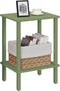 TUTOTAK End Table, Side Table, Nightstand, 2-Tier Storage Shelf, Sofa Side Table