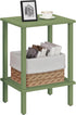 TUTOTAK End Table, Side Table, Nightstand, 2-Tier Storage Shelf, Sofa Side Table