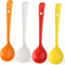 Set of 4 Ceramic Dessert Spoons, Long Handle Korean Porcelain Spoons for Appetizers, Cereal, and Dessert (Multi-color)