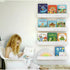 1PC Plush Bookshelf for Kids, Soft Hanging Book Display Shelf for Nursery Wall, Easy Mount Floating Bookshelf Display