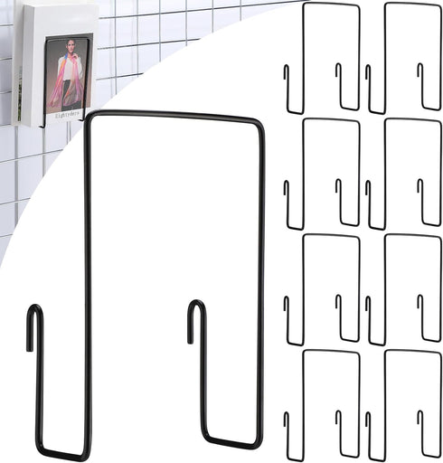 MorningRo 8 Pack Wall Grid Panel Accessories Gridwall Shelf Metal Wire Magazine Holder