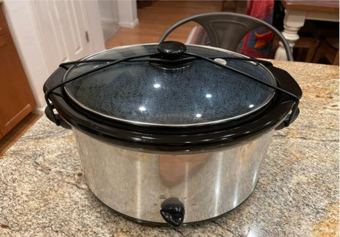 Elegant Black Rubber Band Lid Latch Strap - Suitable for 6/7/8 Quart Slow Cooker Lid