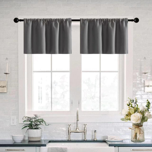 RV Curtains for Camper Windows, Blackout 2 Pack Valances, Waterproof Light Blocking Thermal Insulated Curtains