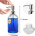 18 Oz JASAI Clear Glass Soap Dispenser with Rust Proof Stainless Steel Pump, Refillable Liquid Hand soap Dispenser