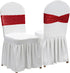 Poise3EHome Red Sequin Chair Sashes, Folding Chair Covers Bow for Wedding Party Reception Decorations, 10 PCS