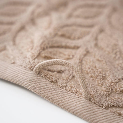 Set 35x70) BAGNO MILANO Turkish Cotton Bath Towels, Hand Towels - Soft Plush Jacquard Collection Luxury Towels (Latte