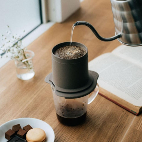 HARIO BATON Series BT-CFOD-01 Café All Dripper Coffee Drip for 1 Cup, Stainless Steel Mesh