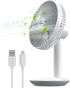 6-Inch Portable Battery-Operated Desk Fan, Rechargeable Electric Mini Fan with 4 Speed Levels for Home Office Camping