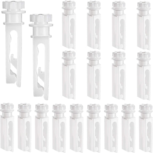 Vertical Blind Replacement Parts, Repair Tabs White Stems for Window Carrier Vertical Blinds, 20 Pieces