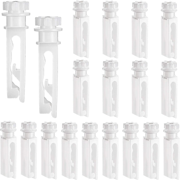 Vertical Blind Replacement Parts, Repair Tabs White Stems for Window Carrier Vertical Blinds, 20 Pieces