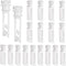 Vertical Blind Replacement Parts, Repair Tabs White Stems for Window Carrier Vertical Blinds, 20 Pieces