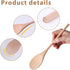 HANSGO 6PCS Long Handle Wooden Cooking Spoons, 14 Inch Large Tasting Spoons