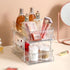 Swab Holder Canisters with Lid, Clear Plastic Qtip Dispenser for Cotton Swabs, Cotton Balls, Make Up Pads