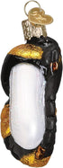 Old World Glass Blown Ornament with S-Hook and Box, Bumblebee