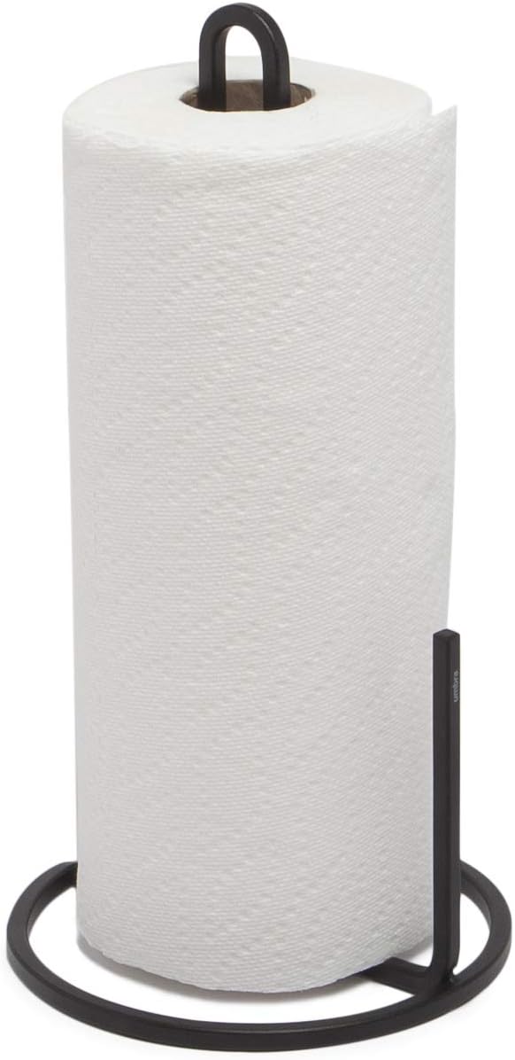 Umbra Squire Free-Standing Paper Towel Holder for Kitchen or Bathroom, Modern Metal