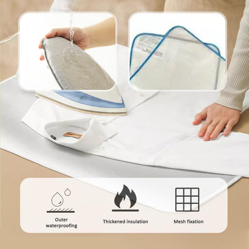 Over Door Ironing Mat with Hook, Travel Ironing Mat for Garment Steamer 19 x 33 inches
