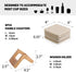 Set 5, 4" Koville Marble Coasters of Square Coasters with Holder for Drinks, Cup Coaster for Coffee Table Home Office