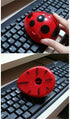 Aimeio Portable Beetle Ladybug Mini Handheld Cordless Crumb Sweeper, Battery Operated
