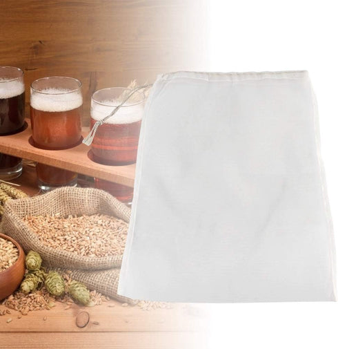 100 Mesh Food Grade Wine Filter Bag, Reusable Home Brew Beer Making Extra Fine Extraction Sack (28x45cm)