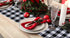 ShinyBeauty Buffalo Plaid Table Runner Black and White 13''x72'' Checkered Table Cover for Christmas Gatherings