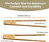 Toaster Tongs With Magnet, Bamboo Kitchen Utensils for Cooking & Holding Toast, 8" Long Natural Toxic Free Set