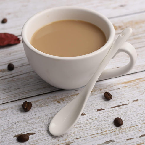 Porcelain Egg Spoons Set of 8, Ceramic Teaspoons for Tea Coffee Desserts Salt Sugar Spoon