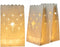 Homemory Upgraded White Luminary Bags, Moisture-Proof Candle Bags with Stars Design for Wedding, Party, Christmas
