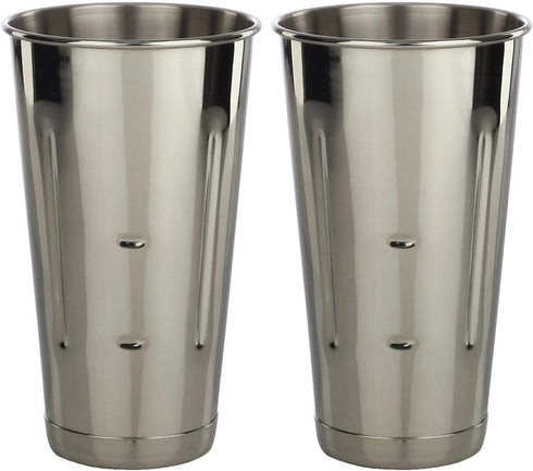 Stainless Steel Malt Milkshake Mixing Cup - 2 Pack - 30 oz for Milkshake Machines