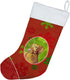 Caroline's Treasures LH9325-CS Vizsla Red and Green Snowflakes Holiday Christmas Stocking - Fireplace Hanging Stockings