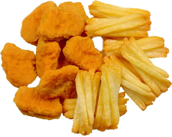 PIAOPIAO 10 PCS Simulated Chicken Nuggets Fake French Fries Artificial Food Model Fake