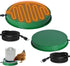 12.4", 125W 35 6.6' (Green,2PACK) Chicken Water Heater for Winter Thermostat Chicken Drinker Heater Base for Gal Metal