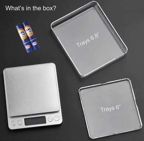 Food Scale Digital Weight, 3000g/0.1g Kitchen Scale for Cooking with Backlight LCD Display