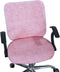 Office Chair Cover, Protective Computer Swivel Chair Cover, Stretchable Removable Design (Pink)