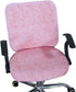 Office Chair Cover, Protective Computer Swivel Chair Cover, Stretchable Removable Design (Pink)