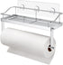 Adhesive Paper Towel Holder Shelf, Wall Mounted Roll Rack for Kitchen Shower Bathroom, Rustproof Stainless Steel