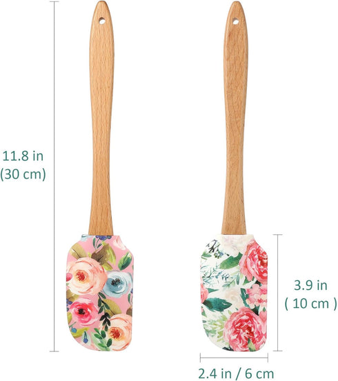 2pcs Cake Cream Spatula Silicone Cake Scrapers Cake Accessories Kitchen Butter Scrapers Baking Spatulas for Kitchen Reusable Butter Scrapers Professional Baking Scrapers Cake Tools by Veemoon