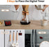 VOCOO Magnetic Kitchen Timer for Cooking, Digital Timer with Count Up Countdown, Battery Powered, Large Display