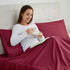 Nestl Burgundy Pillow Cases, Queen Size Set of 2, Soft 1800 Microfiber, 20x30 Inches