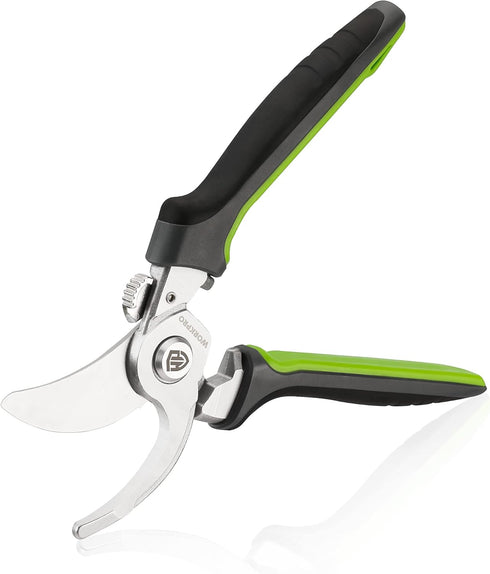 WORKPRO Garden Bypass Pruning Shears, 8.5" Scissors with CRV Forged Blades for Cutting Bonsai, Branch, Herb