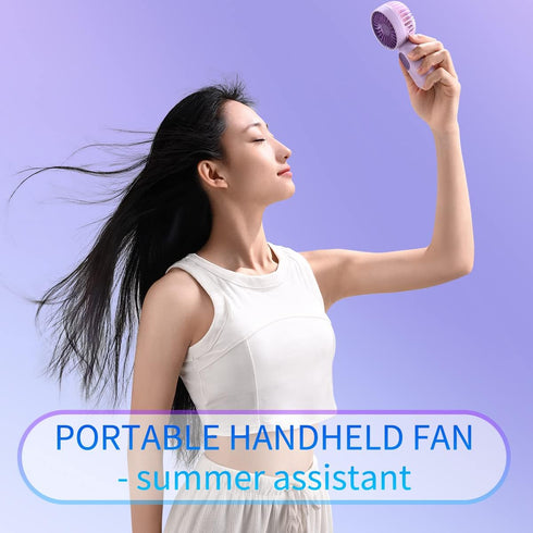 Mini Portable Fan 3 Pack, Cute Handheld Fan, Battery Operated Lightweight Small Personal Fan with 3 Speeds