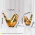 GJFASGF 2 Small Animal Statues, Gold Bird Figurines Home Decor, Modern Home Decorative, Ceramic Decor for Office