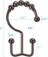 Shower Curtain Hooks Rings – TENOVEL Double Sided Rust Proof Hooks for Bathroom Shower Rods, Bronze, Set of 12