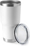HASLE OUTFITTERS 30oz Stainless Steel Tumbler - Double Wall Vacuum Insulated Travel Mug, Gift Box Set (White)