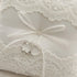 Awtlife Lace Pearl Wedding Ring Pillow Cushion, 8.26 Inch for Beach Wedding